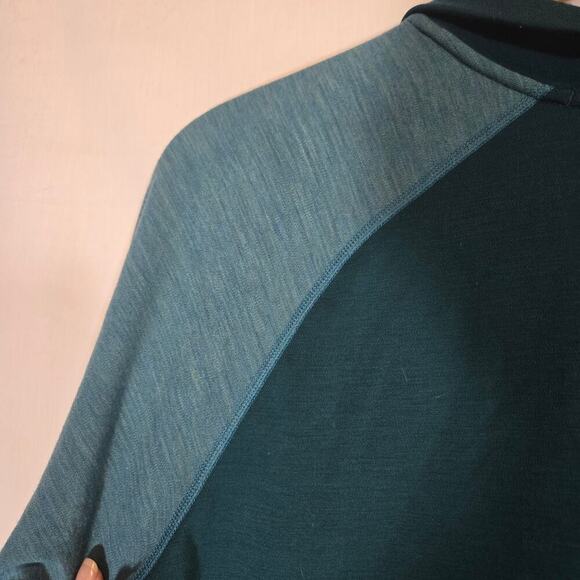 Smartwool Thermal 100% Merino Wool Baselayer Quarter Zip Womans 2X Teal Gorp - Picture 5 of 10